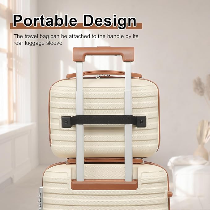 Joyway Expandable Luggage Sets 5 Piece, Lightweight Hard Shell Travel Suitcase Set with Spinner Wheels and TSA Lock, White