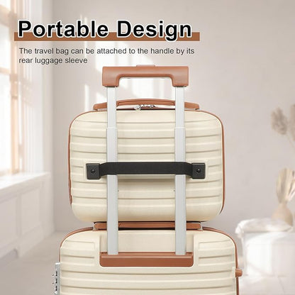 Joyway Expandable Luggage Sets 2 Piece Carry on and Check,Hardside Suitcase with Spinner Wheels and TSA Lock (White,13/20/24)