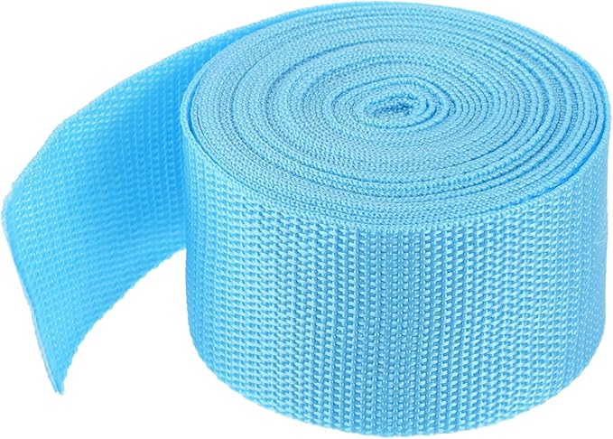 MECCANIXITY Lightweight Polypropylene Webbing Strap 2" 5 Yard Backpack Strapping Band Sky Blue for Outdoor Luggage Cargo Straps