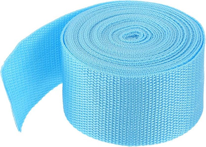 MECCANIXITY Lightweight Polypropylene Webbing Strap 2" 5 Yard Backpack Strapping Band Sky Blue for Outdoor Luggage Cargo Straps