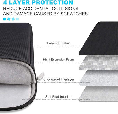 Lacdo 16 Inch Laptop Sleeve Case for 16 Inch HP Lenovo ASUS Acer Dell Laptop/HP Pavilion Envy 16 / Lenovo ThinkPad IdeaPad 16 / Acer Swift 16 / ASUS Vivobook 16 / Dell Inspiron 16 Computer Bag,Black