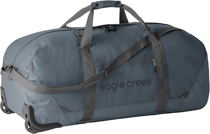 Eagle Creek No Matter What Rolling Duffel - Durable Rolling Bag for Travel - Adjustable Shoulder Strap - Heavy Duty Wheels - Lockable Zippers - Multiple Carry Options - 130L - Smoke