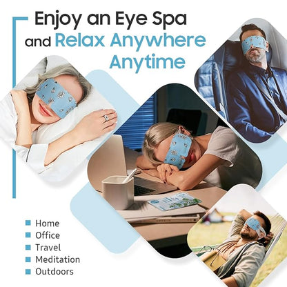 Steam Eye Mask, 10 Packs Heated Eye Mask, Self Heating Disposable SPA Warm Compress for Eyes Sleep Mask, Travel Essentials & Relaxation Gifts, Stocking Stuffers (Jasmine Scent)