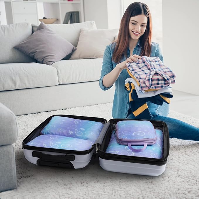 Cambond Compression Packing Cubes for Travel Women - Expandable Travel Bags Luggage Organizers Travel Essentials Compression Cubes for Travel Carry on Suitcases Organizer