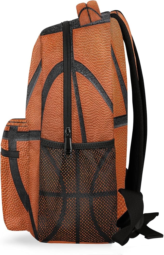 Art Basketball Skin Backpack for Women Men Kids 16 Inch Laptop Backpack Lightweight Travel Backpack Purse Casual Daypack School Backpacks for Girls Boys