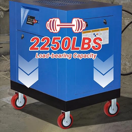 Nefish 6 Inch Industrial Grade Casters Wheels, Heavy Duty Polyurethane Casters (2 PACK) with Dual Ball Bearing, Solid Polyurethane Wheel 2250 Lb, Rigid Casters for Cart, Industrial, Machine