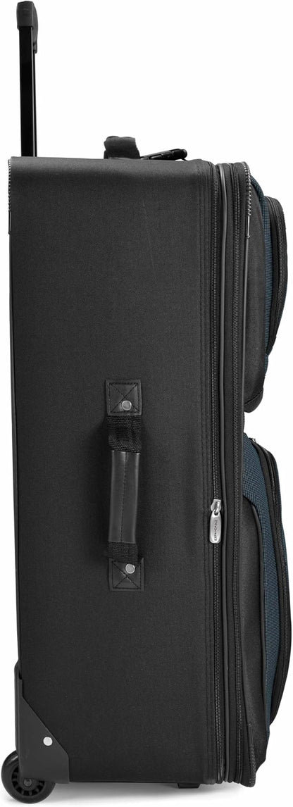 Travel Select Amsterdam Softside Expandable Luggage with Rolling Wheels, Navy, 29-Inch Large