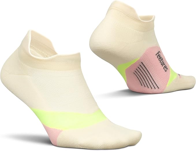 Feetures Elite Light Cushion No Show Tab Athletic Ankle Socks - Sport Sock with Targeted Compression