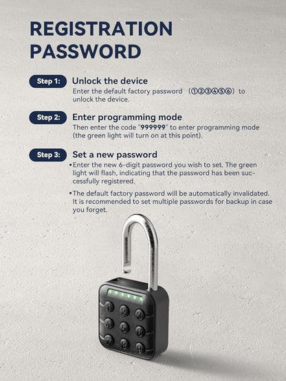 NexusLab Combination Lock, Digital Lock & Gym Locker Lock: IP67 Rated, Corrosion-Resistant Zinc Alloy, Anti-Corrosion, for Gym/School/Travel, Privacy Safe, Supports (Manual)