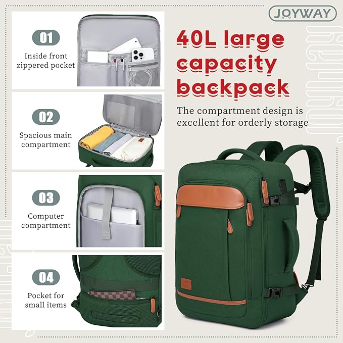 Joyway Expandable Carry on Luggage Sets Airline Approved, Lightweight Hard Shell 20 Inch Carry-on Suitcase with Spinner Wheels