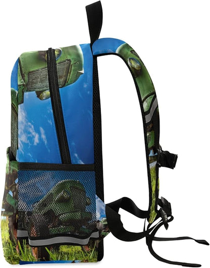 Old farm Tractor Kid's Toddler Backpack for Boys Girls Preschool Nursery with Safety Leash (012216)