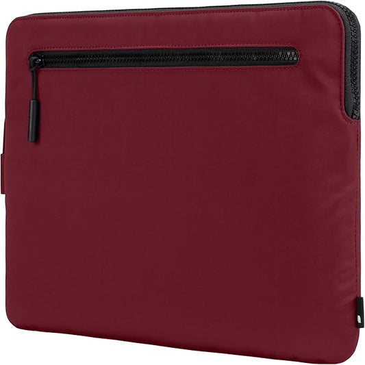Incase Compact Laptop Sleeve with Flight Nylon - 14-inch MacBook/Laptop & iPad/Tablet Sleeve - Faux Fur Lining, Lightweight, Durable, Weather Resistant, Slip Pocket for Accessories - Cosmic Red