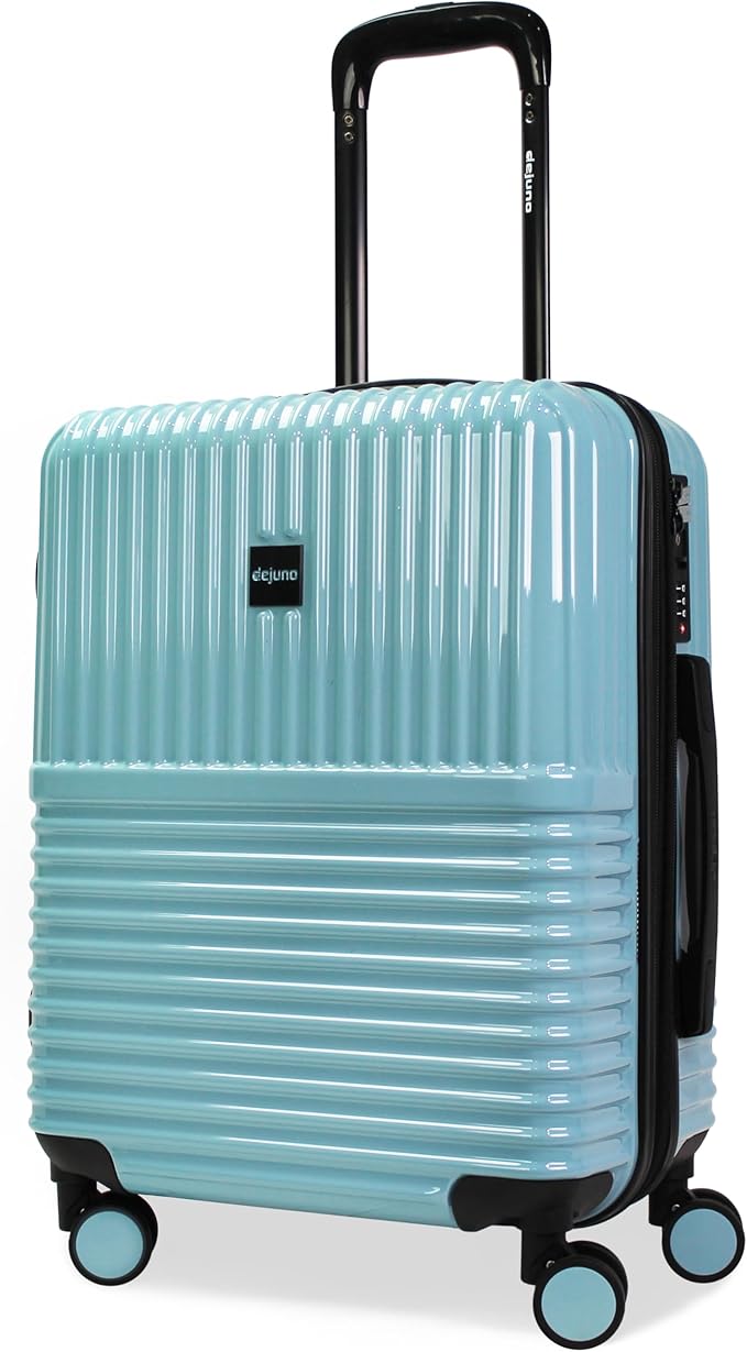 World Traveler Dejuno Tonal 20-Inch Carry-On Polycarbonate Lightweight Hardside Expandable Spinner Luggage Suitcase with TSA Lock - Glacier