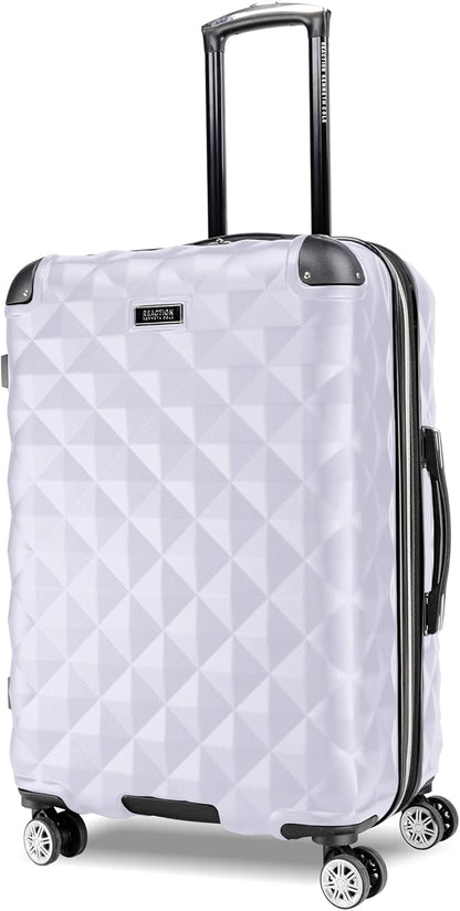 Kenneth Cole REACTION Diamond Tower Collection Lightweight Hardside Expandable 8-Wheel Spinner Travel Luggage, Lavender, 24-Inch Checked