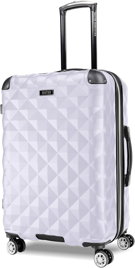 Kenneth Cole REACTION Diamond Tower Collection Lightweight Hardside Expandable 8-Wheel Spinner Travel Luggage, Lavender, 24-Inch Checked