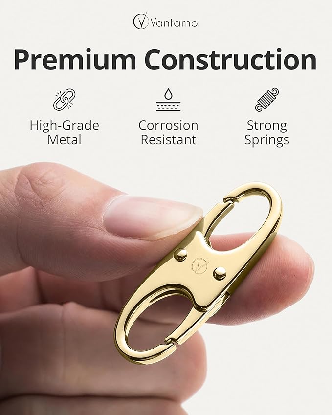 Vantamo Premium 4 Zipper Clips Anti Theft for Backpack, Luggage & Purse, Pull Replacement Zipper Locks, Purse Clip for Travel