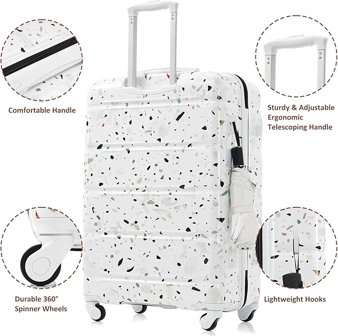 3 Piece ABS Hardshell Luggage Sets – Lightweight, Tough & Scratch-Resistant