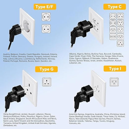 1600W 220V to 110V Voltage Converter, Universal Power Plug Adapter Voltage Converter US to Europe International Travel, Power Any American Appliances in 220-250V, Plug & Play, No Limitations