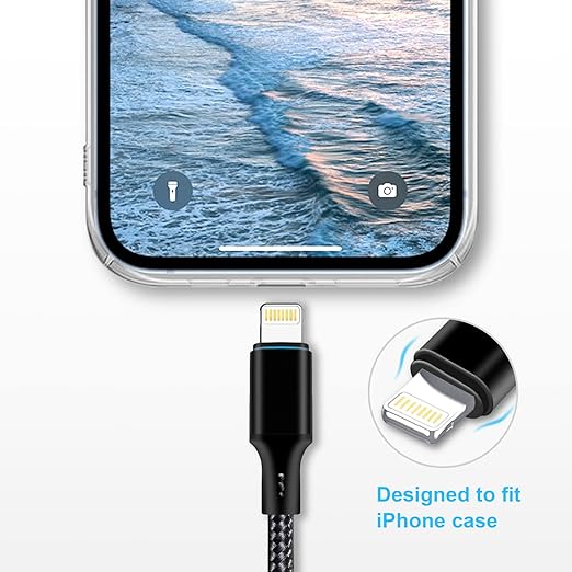 cugunu USB C to Lightning Cable 5 Pack 3/3/6/6/10FT iPhone Charger Apple MFi Certified Power Delivery Fast Charging Cord Compatible with iPhone 14/13/12/11/XS/XR/X/8 - Black
