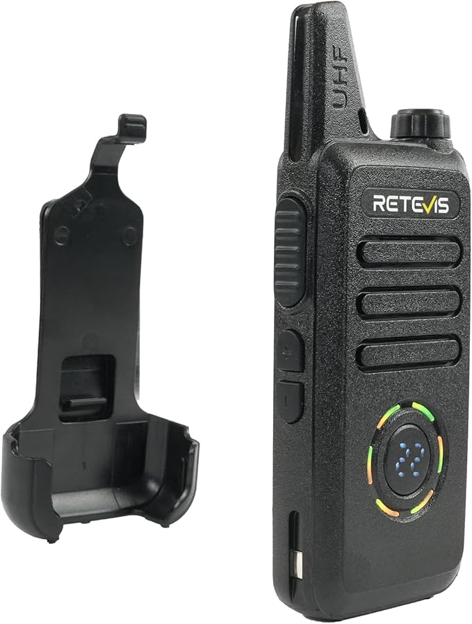 Retevis RT22S Walkie Talkies for Adults, 2 Way Radio with Earpiece, Channel Display, Rechargeable, Portable FRS Two-Way Radios, Mini Compact, for Hospitality Church School Retail Restaurant (10 Pack)