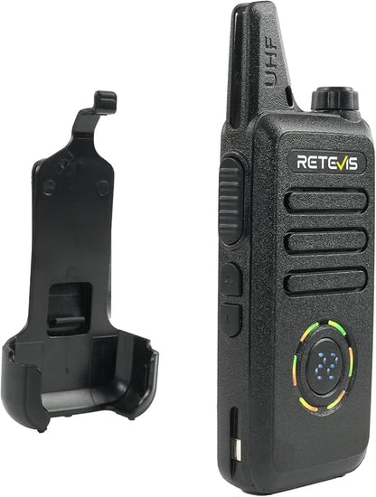 Retevis RT22S Walkie Talkies for Adults, 2 Way Radio with Earpiece, Channel Display, Rechargeable, Portable FRS Two-Way Radios, Mini Compact, for Hospitality Church School Retail Restaurant (10 Pack)