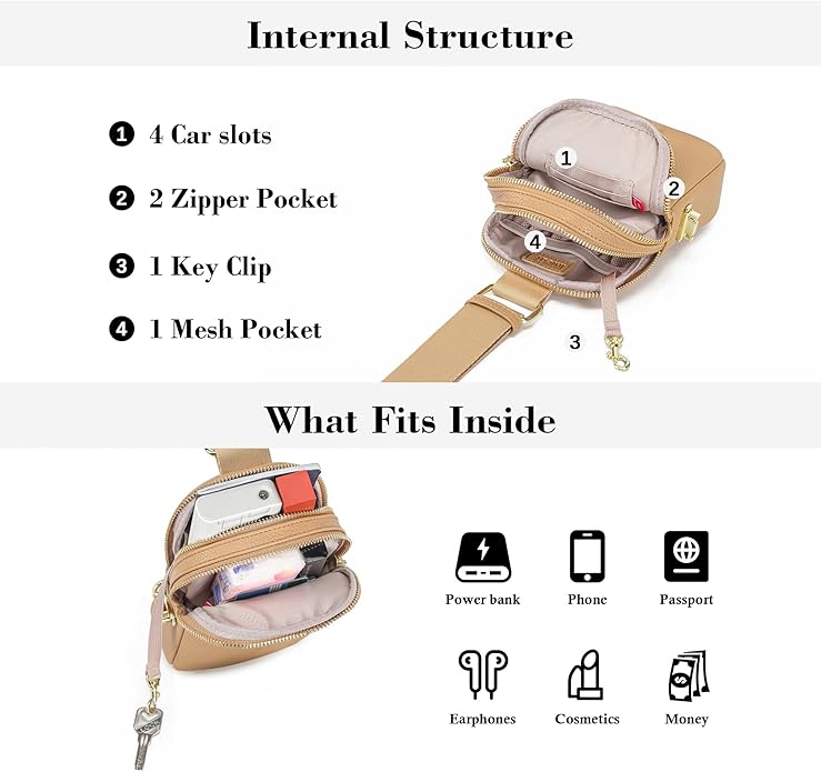 INICAT Small Anti Theft Crossbody Bags for Women, Vegan Leather Sling Cross Body Purse Travel Essentials Teen Girl Gifts