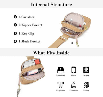 INICAT Small Anti Theft Crossbody Bags for Women, Vegan Leather Sling Cross Body Purse Travel Essentials Teen Girl Gifts