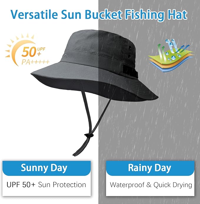 Sun Bucket Hat for Men Women Fishing Beach Safari Hats for Golf Hiking Hunting Outdoor UPF 50+