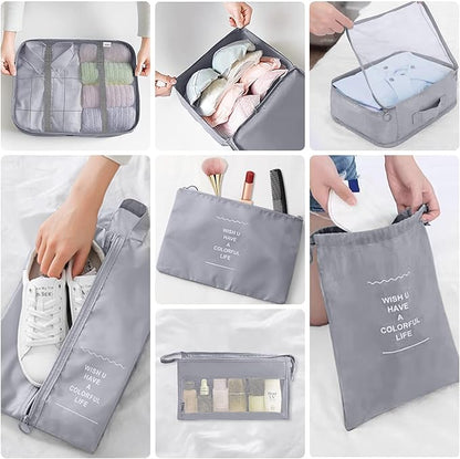 Packing Cubes for Travel-10 Set Luggage Organizer Bags for Family, Mesh Breathable Packing Cubes for Suitcases Durable Travel Essentials Bags Set