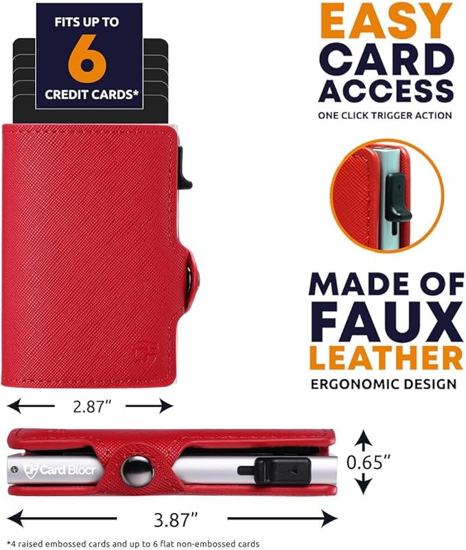 Conceal Plus Small RFID Wallet for Women, Slim Compact RFID Blocking Credit Card Holder Womens Wallet, Smart Pop Up Minimalist Card Case, Holds 4-6 Standard Cards Plus Cash & ID, Compact Travel Wallet