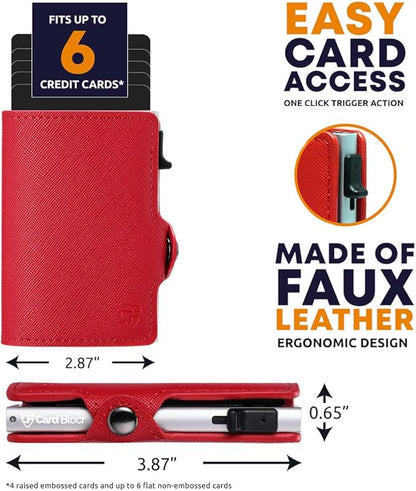 Conceal Plus Small RFID Wallet for Women, Slim Compact RFID Blocking Credit Card Holder Womens Wallet, Smart Pop Up Minimalist Card Case, Holds 4-6 Standard Cards Plus Cash & ID, Compact Travel Wallet