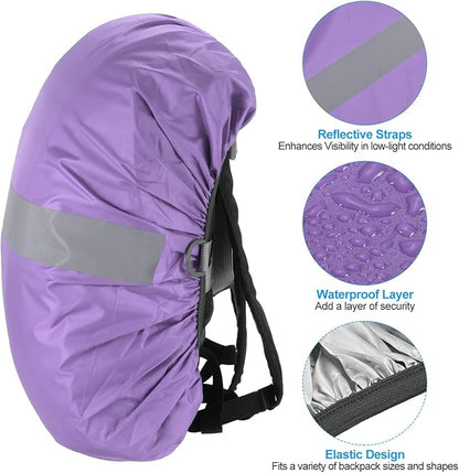 PATIKIL Waterproof Backpack Rain Cover, Non-Slip Backpack Cover with Reflective Strap Stay Dry for Hiking, Camping, Hunting