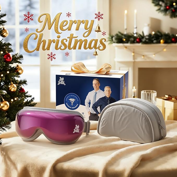 BOB AND BRAD Eye Massager with Heat and Cooling, EyeOasis 3 Eye Mask for Migraine FSA Eligible/HSA Eligible, Heated Face Massager for Dry Eye Strain Relief Improve Sleep, Christmas Gifts for Women