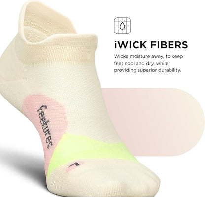 Feetures Elite Light Cushion No Show Tab Athletic Ankle Socks - Sport Sock with Targeted Compression