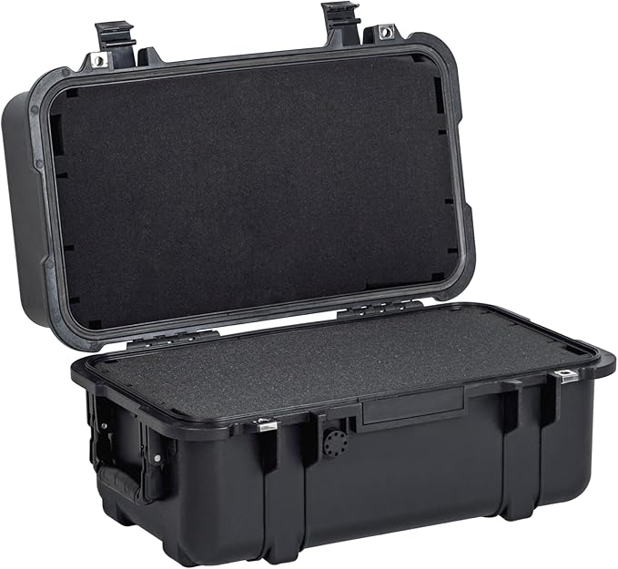 MEIJIA All Weather Waterproof Hard Camera Case,Hard Case,With Customized Fit Foam Included, Elegant Black,Fit for Drones,camera,lens (20.87"x12.72"x12.76")
