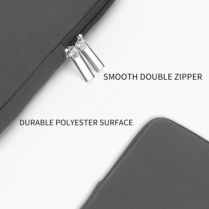 RAINYEAR 16 Inch Laptop Sleeve Protective Soft Case with Accessories Pouch, Specially Compatible with 16" MacBook Pro M1 M2 M3 M4 Pro/Max A2141 A2485 A2780 A2991 A3403 A3186 (Gray, Upgraded Version)