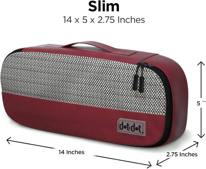 Slim Packing Cubes for Suitcases - 5 Pcs set of Packing Cubes for Travel Carry on Suitcase Organizer Bags - Travel Cubes Organizer Bags for Luggage