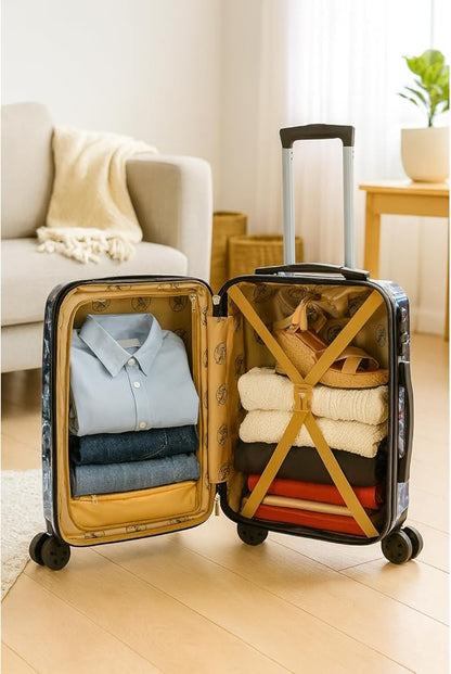 World Traveler VentureX Airline Approved 2-Piece Carry-On Luggage Set – Lightweight Hardside Polycarbonate Suitcase with Spinner Wheels - Paisley