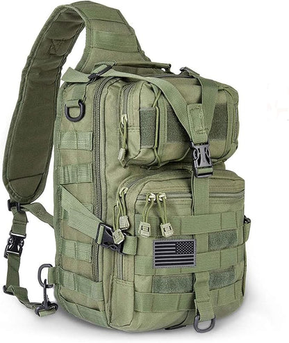 hopopower Tactical Sling Bag, Sport Bag Military Rover Shoulder Backpack EDC Assault Range Bag, Chest Pack Handbag Waterproof
