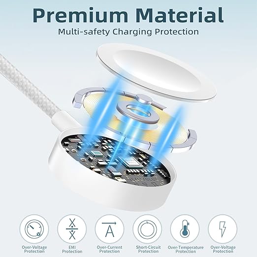 3 in 2 Charger Cable for Apple Watch, Fast Phone Watch Charger USB C Multi Fast Charging Cable Compatible with iWatch Ultra/SE/10/9/8/7/6/5/4/3/2/1 & iPhone 16/15/14/13/12,6ft (Pink)