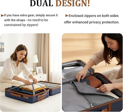 Luggage Sets, 2 Piece Suitcase set with wheels Tsa Lock 20/24 inchi Hardshell Waterproof Travel Suitcases luggage for Women/Men/Family（RBlue