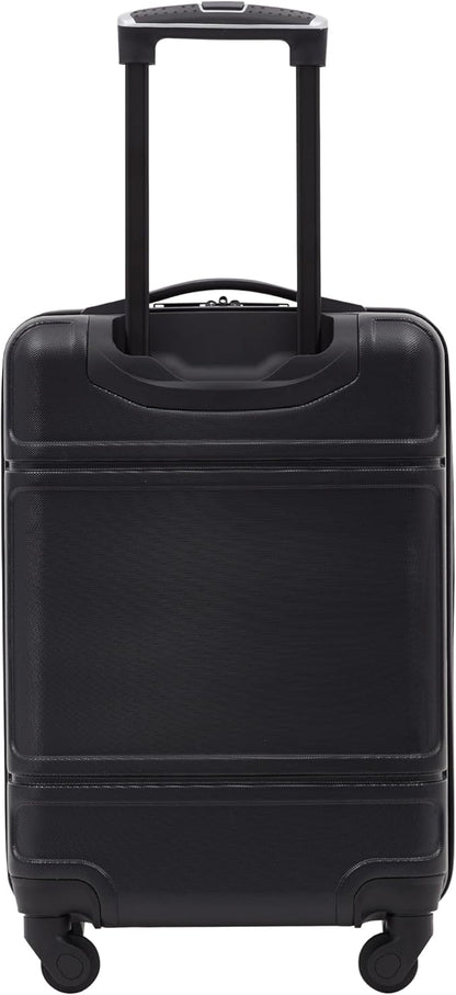 Travelers Club Skyline Spinner Luggage, Black, 20-Inch Carry-On