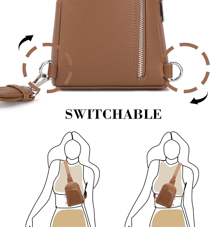 INICAT RFID Blocking Sling Bag,Anti Theft Crossbody Bags for Women,Travel Gifts Cross Body Purses Vegan Leather