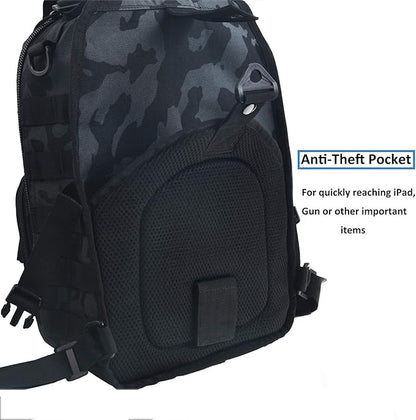 hopopower Tactical Sling Bag, Sport Bag Military Rover Shoulder Backpack EDC Assault Range Bag, Chest Pack Handbag Waterproof