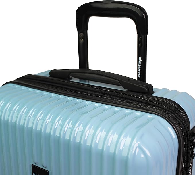 World Traveler Dejuno Tonal 28-Inch Polycarbonate Lightweight Hardside Expandable Spinner Luggage Suitcase with TSA Lock - Glacier