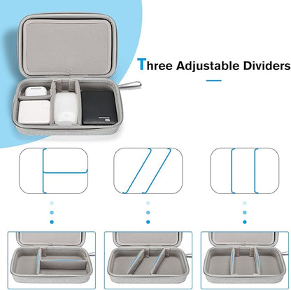ProCase Hard Travel Electronic Organizer Case for MacBook Power Adapter Chargers Cables Power Bank Apple Magic Mouse Apple Pencil USB Flash Disk SD Card Small Portable Accessories Bag