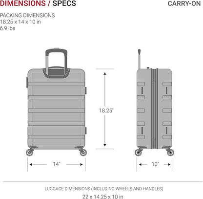 SwissGear 7366 Hardside Expandable Luggage with Spinner Wheels, Pink, Carry-On 19-Inch