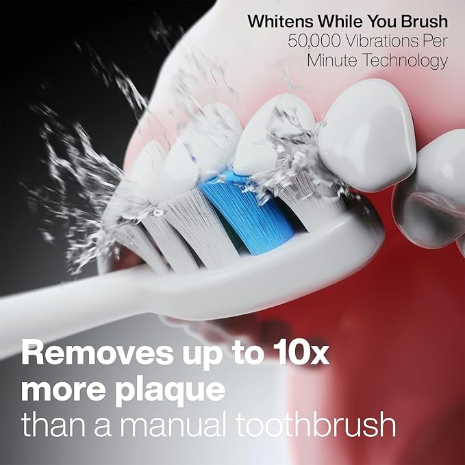 Aquasonic Vibe Series PRO – Ultra-Whitening Electric Toothbrush – 5 Modes & Smart Timers – UV Sanitizing Base – ADA Accepted (Charcoal Metallic)