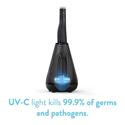 Tao Clean UV Sanitizing Sonic Toothbrush and Cleaning Station, Electric Toothbrush, Dual Speed Setting, Black