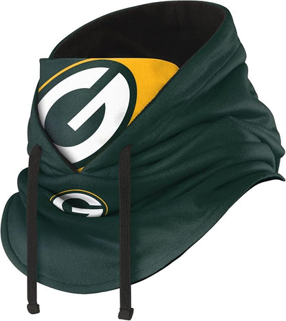 NFL Team Logo Team Color Drawstring Winter Cap Hooded Gaiter Balaclava Face Cover